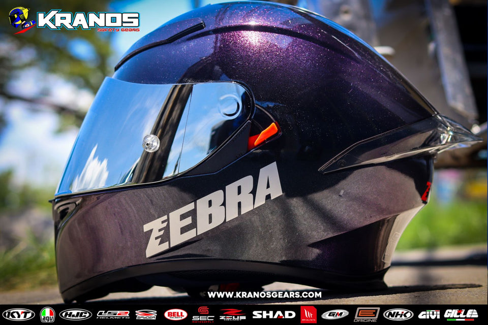 ZEBRA YM 611 VENOM CHAMELLION PURPLE! FREE SPOILER & FREE CLEAR LENS (DUAL VISOR)