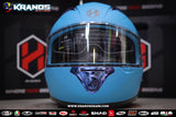 HNJ 983 PLAIN MATTE BLUE! WITH FREE SPOILER (DUAL VISOR)