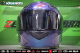 ZEBRA 763 PRO PLAIN DARK BLUE!! FREE SPOILER FREE CLEAR LENS (DUAL VISOR)