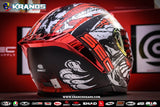 SEC KABUTO KEMONO RED!! WITH FREE SPOILER AND CLEAR LENS (DUAL VISOR)