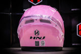 HNJ HALF FACE 916 GLOSS LIGHT PINK WITH SPOILER (DUAL VISOR)