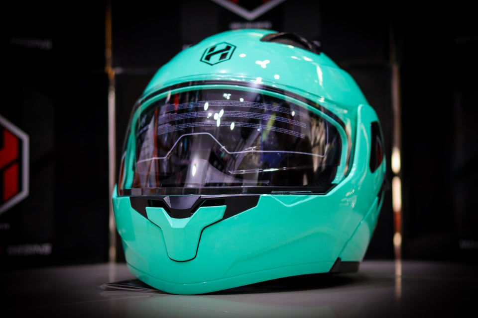 HNJ MODULAR 937 GLOSS SKY BLUE (DUAL VISOR)