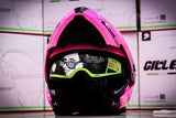 GILLE GXR MODULAR 526 SP GLOS ROSE RED!! FREE CLEAR LENS (DUAL VISOR)