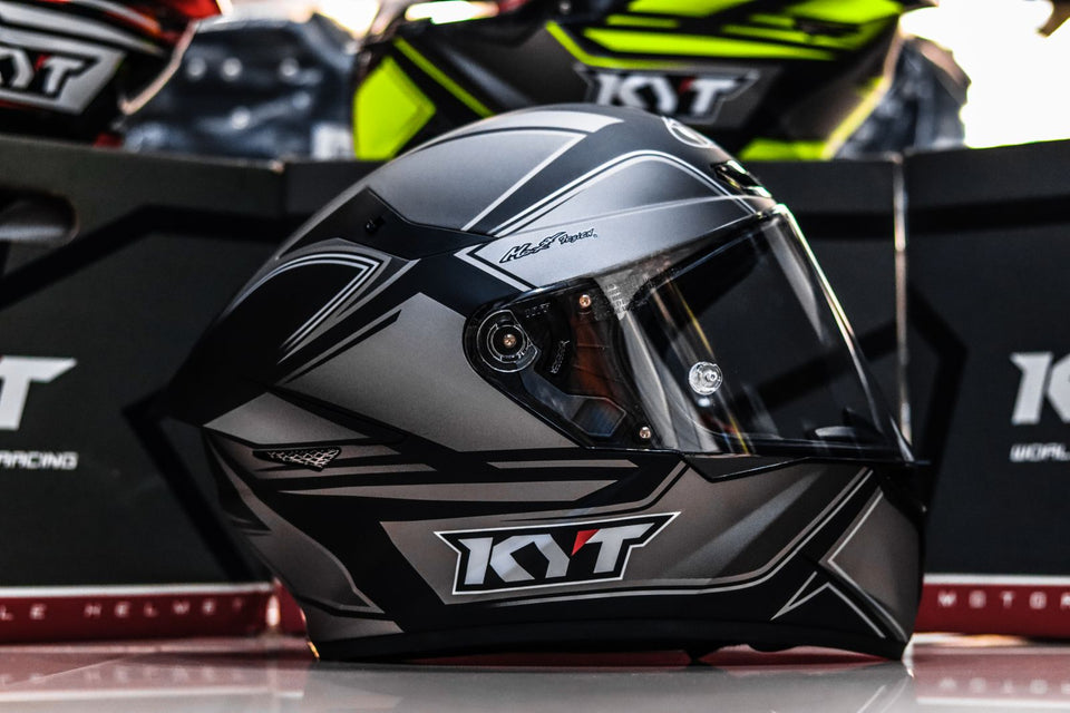 KYT TT- COURSE TOURIST MATTE COOL GREY (SINGLE VISOR)