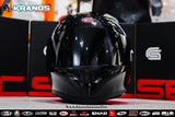 SEC CHALLENGER V3 GLOSS BLACK WITH FREE CLEAR LENS (DUAL VISOR)