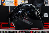 SEC CHALLENGER V3 GLOSS BLACK WITH FREE CLEAR LENS (DUAL VISOR)
