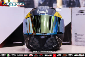 SPYDER ROGUE GD 3G81m GS MATTE BLACK CHROMO GOLD!!FREE SPOILER AND CLEAR LENS (DUAL VISOR)