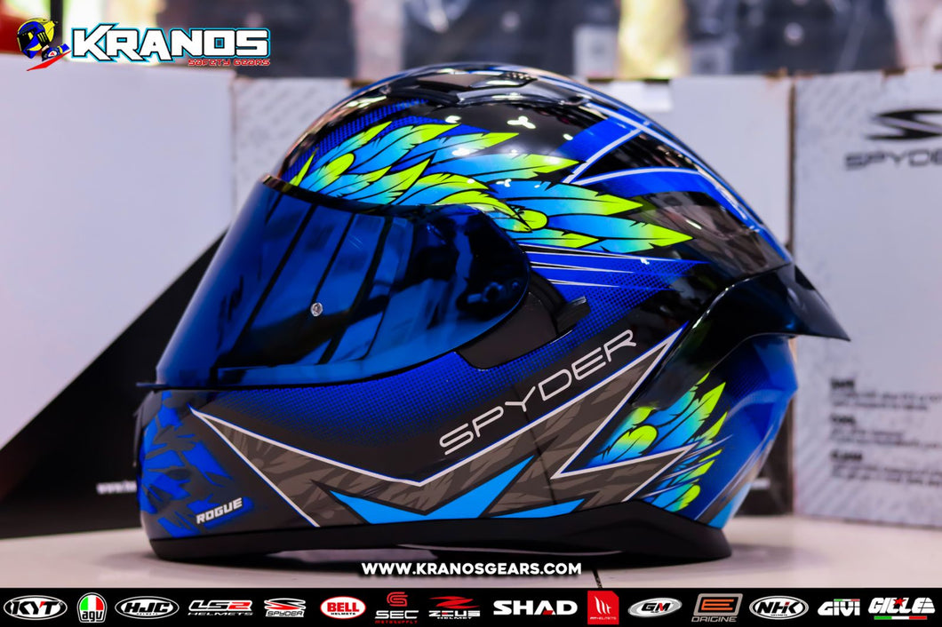 SPYDER ROGUE GD 3N81 BS BLACK NEON YELLOW!!FREE SPOILER AND CLEAR LENS (DUAL VISOR)