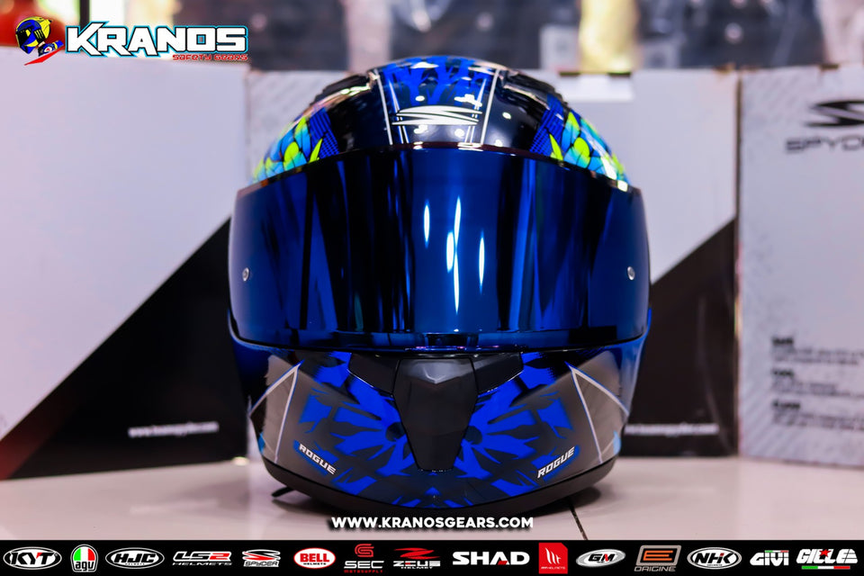 SPYDER ROGUE GD 3N81 BS BLACK NEON YELLOW!!FREE SPOILER AND CLEAR LENS (DUAL VISOR)