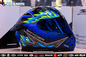 SPYDER ROGUE GD 3N81 BS BLACK NEON YELLOW!!FREE SPOILER AND CLEAR LENS (DUAL VISOR)