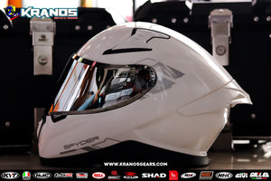 SPYDER RECON 2 PD 1001 SS ARTIC WHITE SO V2 !!FREE SPOILER AND CLEAR LENS (DUAL VISOR)