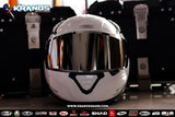 SPYDER RECON 2 PD 1001 SS ARTIC WHITE SO V2 !!FREE SPOILER AND CLEAR LENS (DUAL VISOR)