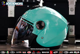 HNJ 856 HALF FACE GLOSS SKY BLUE! (DUAL VISOR)