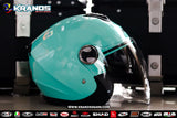 HNJ 856 HALF FACE GLOSS SKY BLUE! (DUAL VISOR)