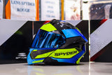 SPYDER MODULAR FORCE GD 3711 BSIB SHINY BLACK BLUE!! BLUE LENS INTALLED FREE CLEAR LENS (DUAL VISOR)