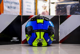 SPYDER MODULAR FORCE GD 3711 BSIB SHINY BLACK BLUE!! BLUE LENS INTALLED FREE CLEAR LENS (DUAL VISOR)