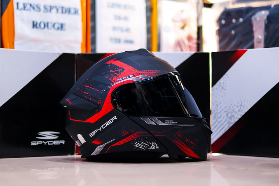 SPYDER MODULAR FORCE GD 3651M S MATTE BLACK GRAY RED S1!! SILVER LENS INTALLED FREE CLEAR LENS (DUAL VISOR)