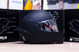 GILLE 883 FALCON MATTE BLACK!! FREE CLEAR LENS & SPOILER (DUAL VISOR)