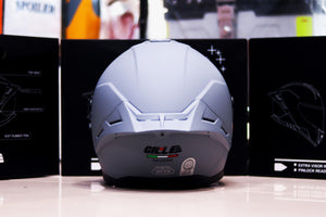 GILLE 883 FALCON MATTE GRAY!! FREE CLEAR LENS & SPOILER (DUAL VISOR)