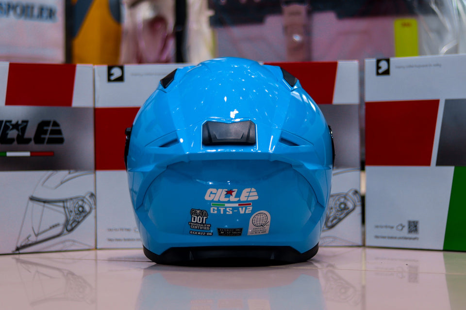 GILLE Z-501 (GTS V2) TIFFANY BLUE! FREE CLEAR LENS WITH BUILT IN SPOILER (DUAL VISOR)