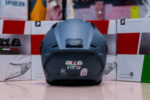 GILLE Z-501 (GTS V2) MATTE GRAY! FREE CLEAR LENS WITH BUILT IN SPOILER (DUAL VISOR)