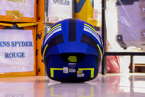 SEC WINDSTORM V3 PISTA BLUE LIME WHITE!! WITH FREE CLEAR LENS (DUAL VISOR)