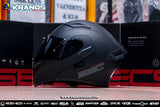 SEC WHIRLWIND MODULAR SOLID MATTE BLACK!! FREE CLEAR LENS (DUAL VISOR)