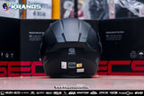 SEC WHIRLWIND MODULAR SOLID MATTE BLACK!! FREE CLEAR LENS (DUAL VISOR)