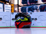 GILLE 526 GXR DHARMA BLACK RED!! FREE CLEAR LENS (DUAL VISOR)