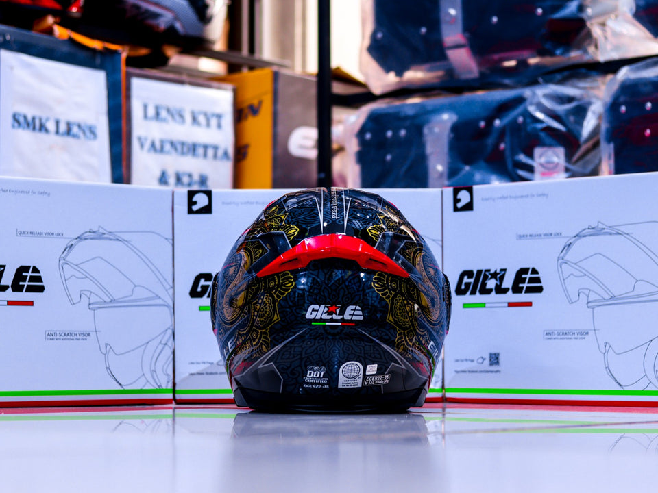 GILLE 526 GXR DHARMA BLACK RED!! FREE CLEAR LENS (DUAL VISOR)