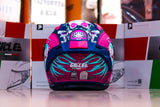GILLE GTS V2 ZEFRA MATTE BLUE VIOLET! FREE CLEAR LENS WITH BUILT IN SPOILER (DUAL VISOR)