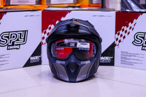 SPYDER CORE G 3422 SS MATTE BLACK GRAY!! WITH FREE LENS (DETACHABLE CHIN)