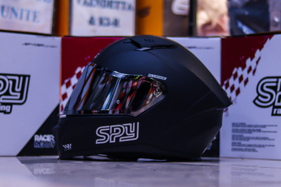 SPYDER SPY STRIKE P 300M SS MATTE BLACK WITH FREE CLEAR LENS (SINGLE VISOR)